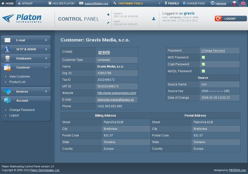 Customer details